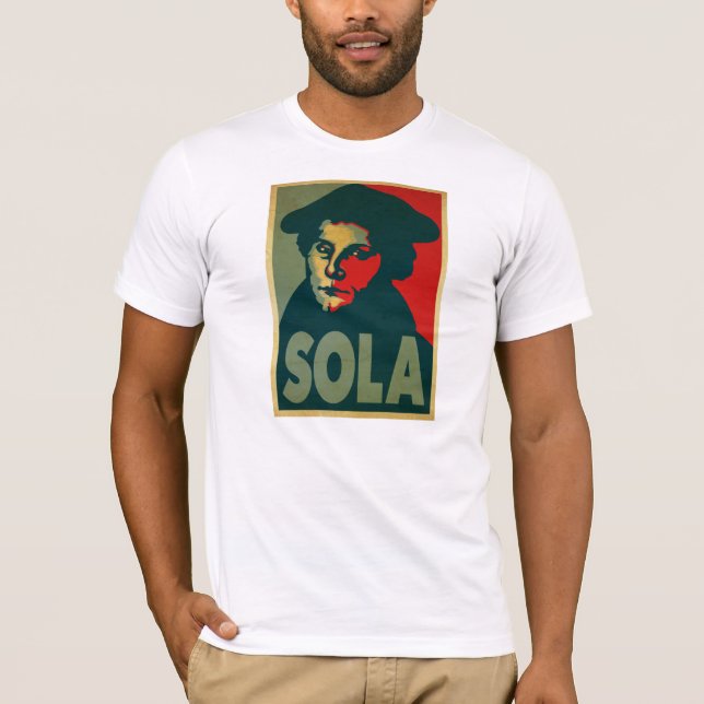 T-shirt Affiche de Martin Luther "Sola" (Devant)