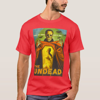 T-shirt Affiche de monstre rétro squelette effrayant Hallo