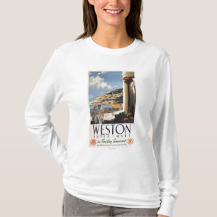 T-shirt Affiche de négligence de chemin de fer de côte d
