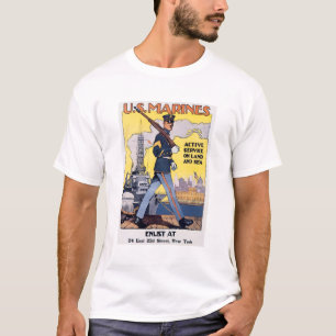T-shirt Affiche de Première Guerre Mondiale de marines des