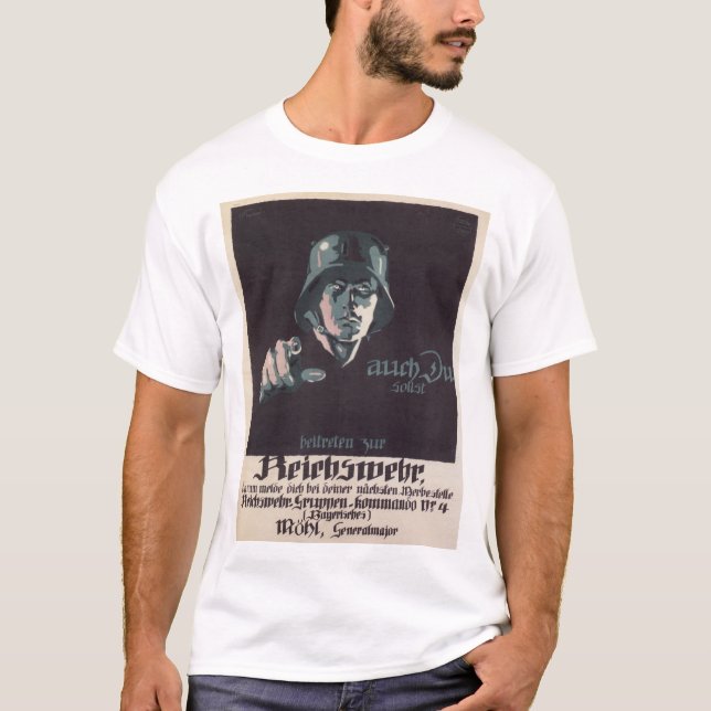 T-shirt Affiche de propagande d'armée du Reich (Devant)