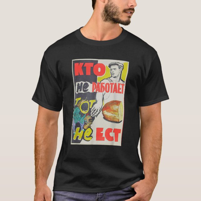T-shirt Affiche De Propagande De L'Union Soviétique Emploi (Devant)