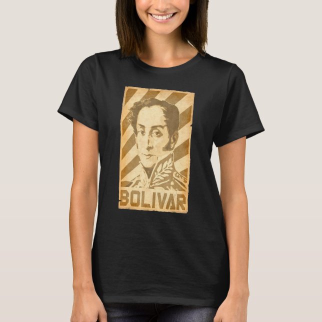 T-shirt Affiche de propagande déchirée de Simon Bolivar (Devant)