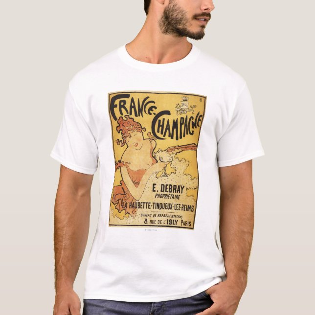 T-shirt Affiche de publicité d'E. Deb Ray Champagne (Devant)