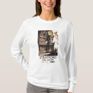 T-shirt Affiche de rail de Chambre d'auberge et de Harvard