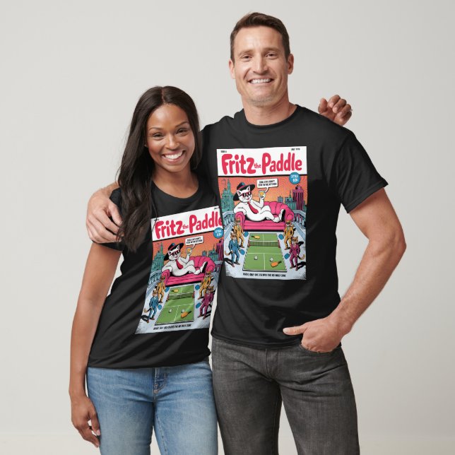 T-shirt Affiche de rallye de chats cools de pickleball drô (Unisexe)