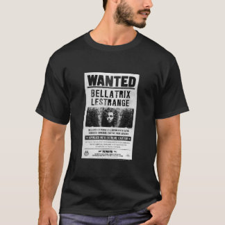 T-shirt Affiche de recherche de Bellatrix Lestrange