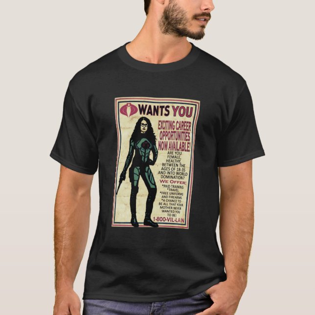 T-shirt Affiche de recrutement de Cobra avec la Baronne G. (Devant)