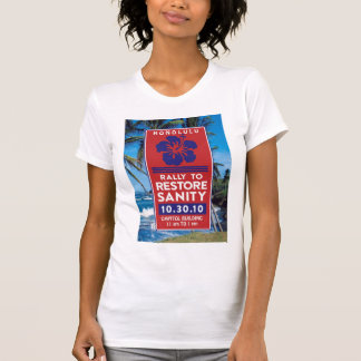 T-shirt Affiche de santé d'esprit avec la plage