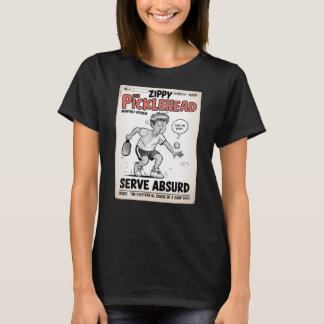 T-shirt Affiche de service de pickleball drôle et crise ab
