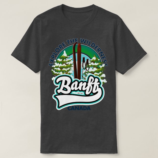 T-shirt affiche de ski de Banff Canada (Design devant)