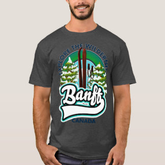 T-shirt affiche de ski de Banff Canada
