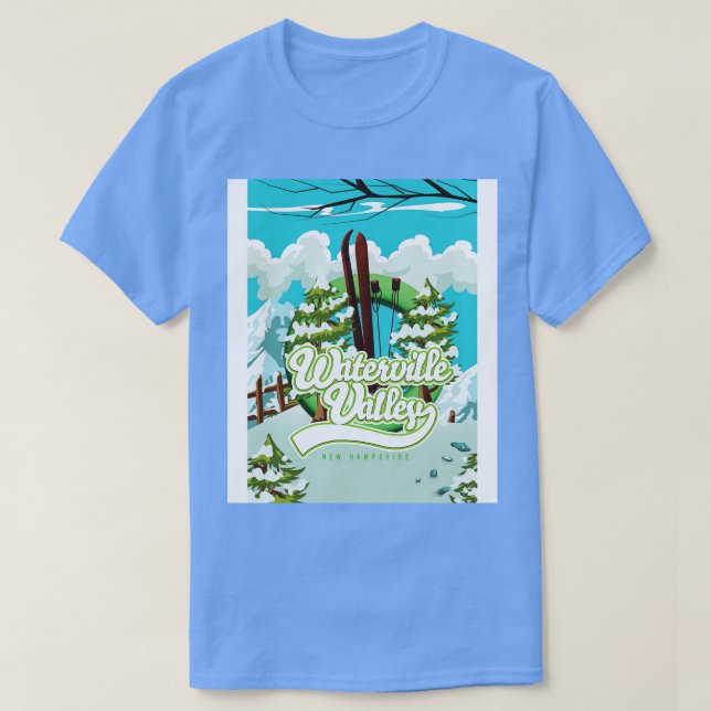 T-shirt affiche de ski de waterville valley new hampshire (Design devant)