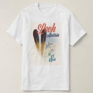 T-shirt Affiche de ski Lech Autriche