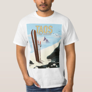 T-shirt Affiche de ski Taos Nouveau-Mexique