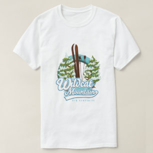 T-shirt Affiche de ski Wildcat Mountain New Hampshire