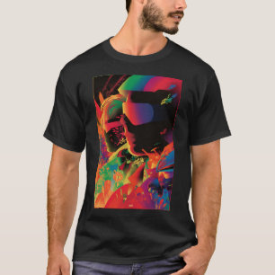 T-shirt Affiche de style néon, années 80