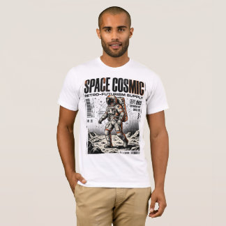 T-shirt Affiche de tenue de rue rétro et astronautique - E