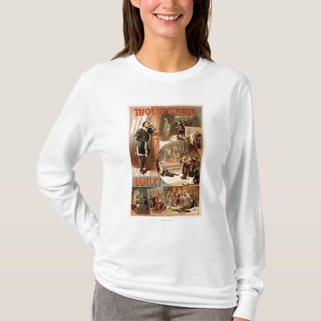 T-shirt Affiche de théâtre de William Shakespeare "Hamlet" (Devant)