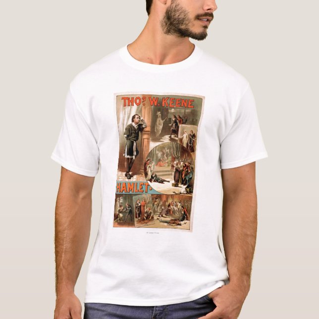 T-shirt Affiche de théâtre de William Shakespeare "Hamlet" (Devant)