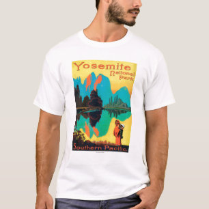 T-shirt Affiche de touristes - parc national de Yosemite,