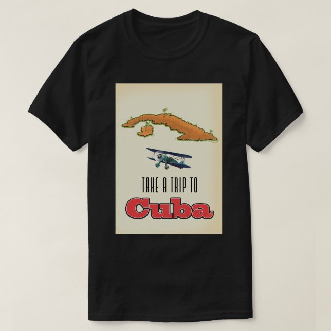 T-shirt Affiche de vacances à Cuba (Design devant)