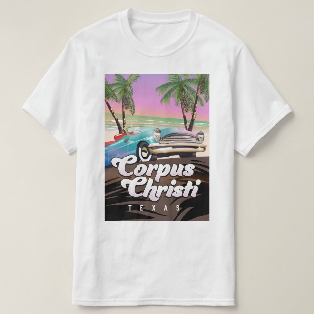 T-shirt affiche de vacances Corpus Christi Texas (Design devant)