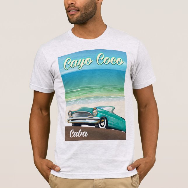 T-shirt Affiche de vacances cubaines Cayo Coco (Devant)