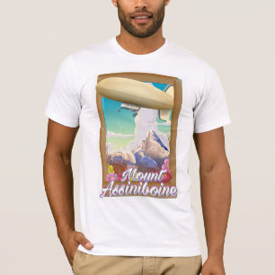 T-shirt Affiche de vacances du dirigeable du mont Assinibo