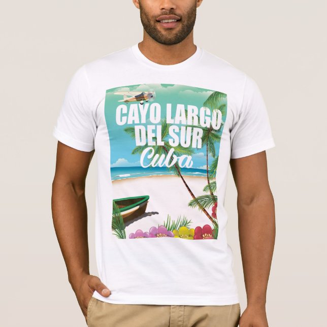 T-shirt Affiche de vacances sur la plage de Cayo Largo del (Devant)