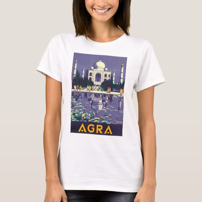 T-shirt Affiche de Vintage voyage d'Âgrâ (Devant)