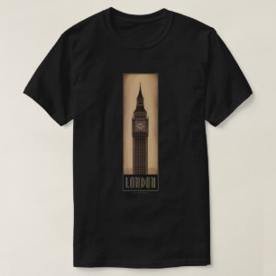 T-shirt Affiche de Vintage voyage de Londres Big Ben