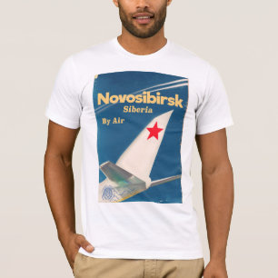 T-shirt Affiche de vol de Novosibirsk Sibérie Union soviét