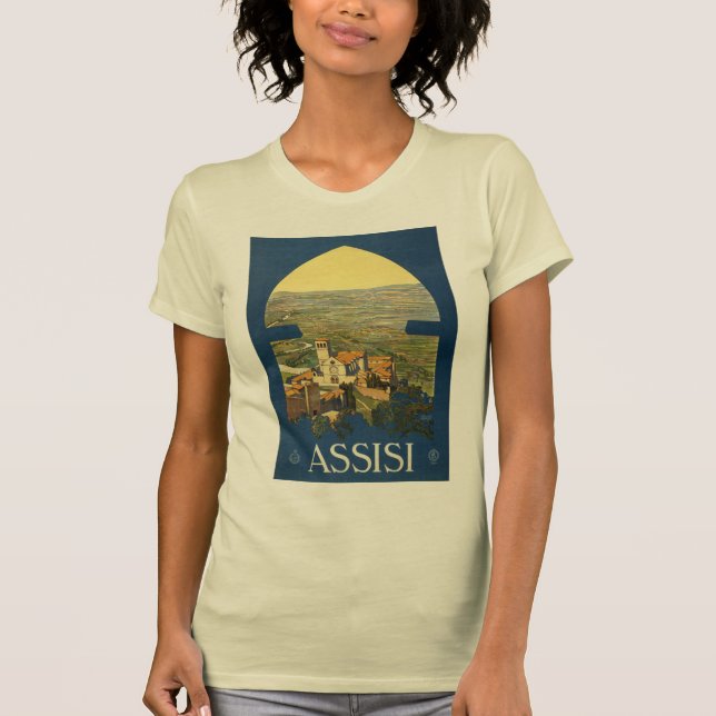 T-shirt Affiche de voyage à Assise (Devant)