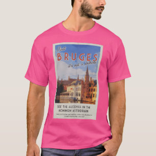 T-shirt Affiche De Voyage À Bruges (Son En Belgique)