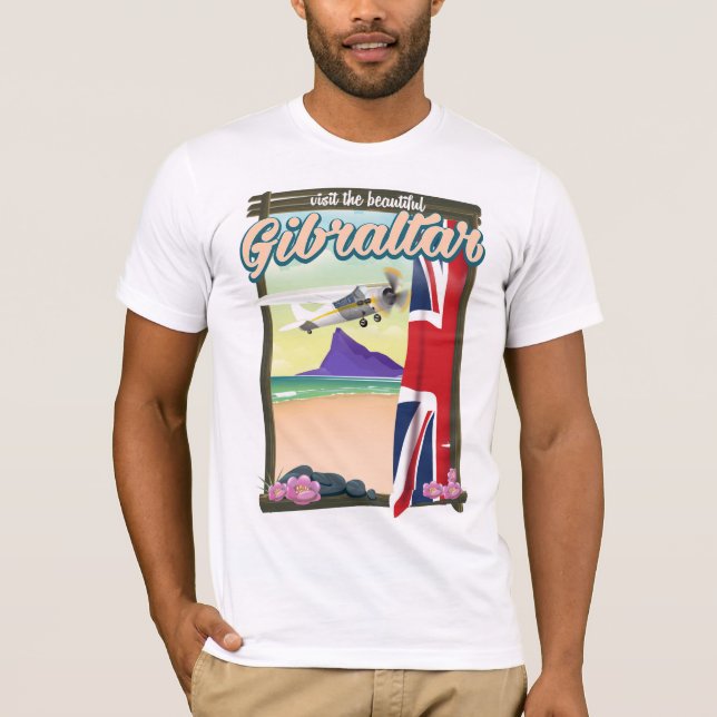 T-shirt Affiche de voyage à Gibraltar la Belle (Devant)