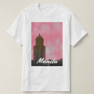 T-shirt Affiche de voyage à Manille Philippines.