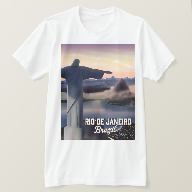 T-shirt Affiche de voyage à Rio De Janeiro Brésil. (Design devant)