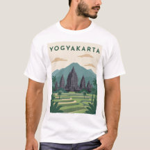 Affiche de voyage à Yogyakarta Indonésie