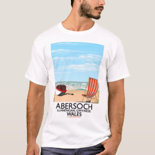 T-shirt Affiche de voyage Abersoch Llanengan dans le Gwyne