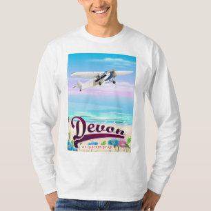 T-shirt Affiche de voyage aérien vintage Devon