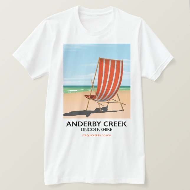 T-shirt Affiche de voyage Alderby bord de mer (Design devant)