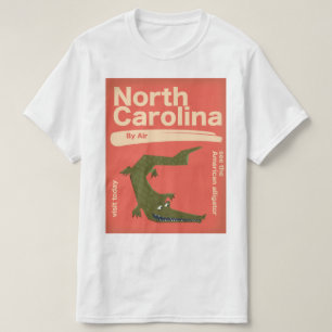 T-shirt affiche de voyage Alligator de Caroline du Nord