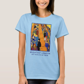 T-shirt Affiche de voyage Art Déco britannique de 1924 par