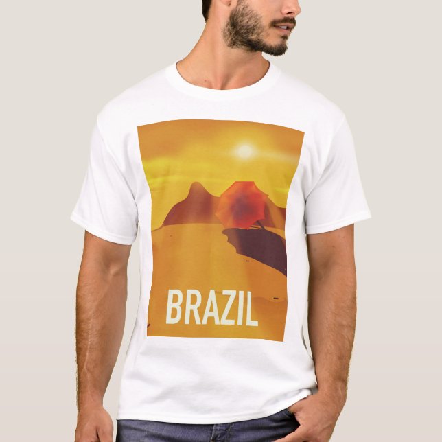 T-shirt Affiche de voyage au Brésil (Devant)