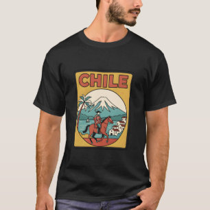 T-shirt Affiche de voyage au Chili avec cavalier de Huasco