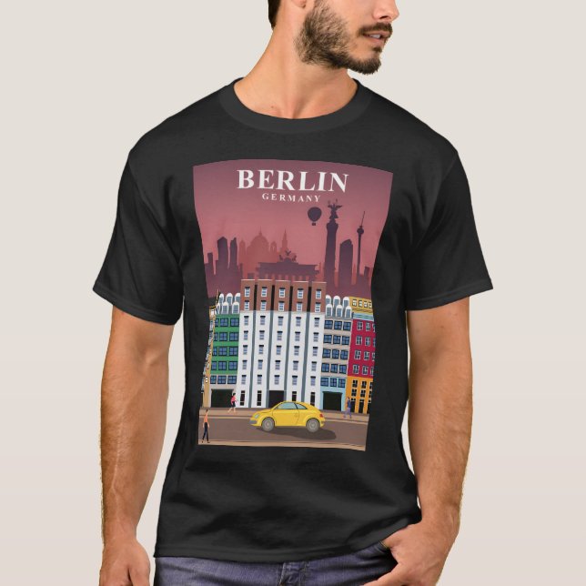 T-shirt Affiche de voyage Berlin (Devant)