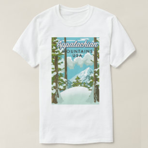 T-shirt Affiche de voyage dans les montagnes Appalaches
