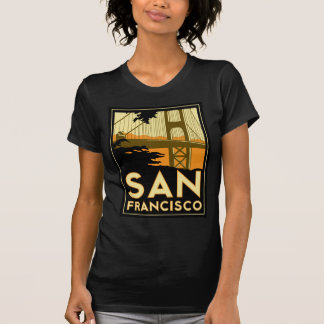 T-shirt Affiche de voyage d'art déco de San Francisco