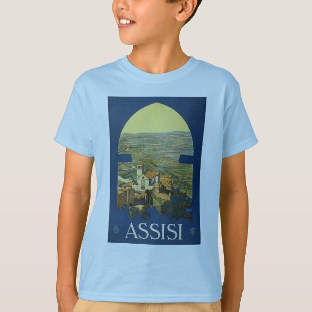 T-shirt Affiche de voyage d'Assisi (Devant)